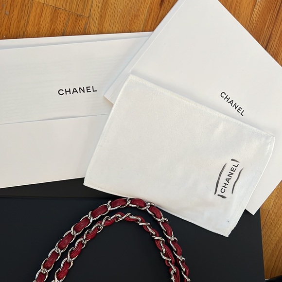 Chanel Classic, Double Flap, Quilted with Caviar leather, Jumbo Red Bag - Picture 14 of 16